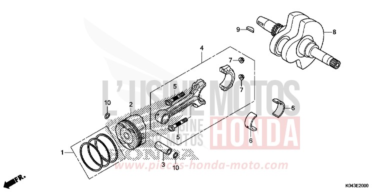 VILEBREQUIN/PISTON de Forza 300 PEARL HIMALAYAS WHITE (NHA87) 2013